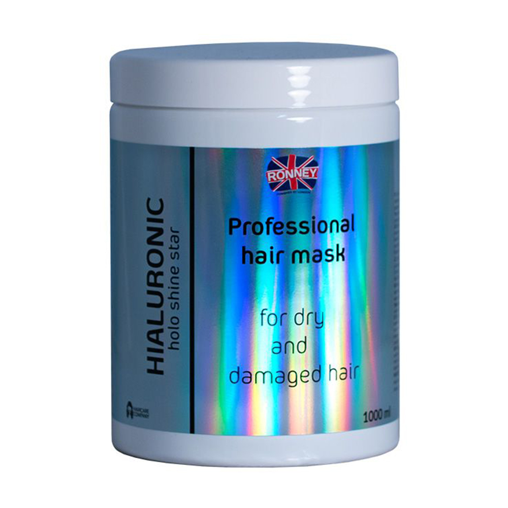 Маска Ronney HoLo Shine Star Hialuronic Mask для сухого та пошкодженого волосся, з гіалуроновою кислотою, 1 л